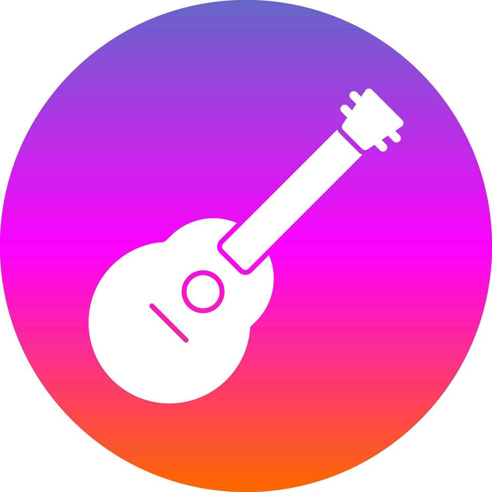 Acoustic guitar Vector Icon Design