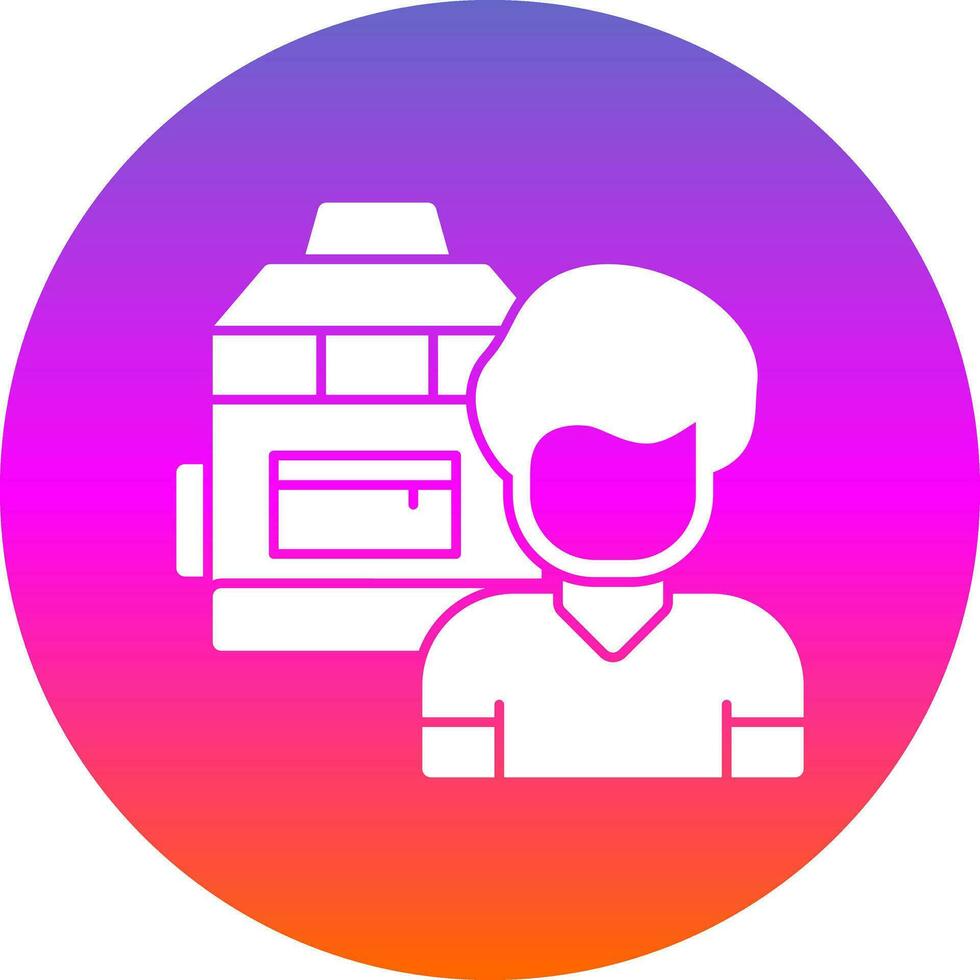 Backpacker Vector Icon Design