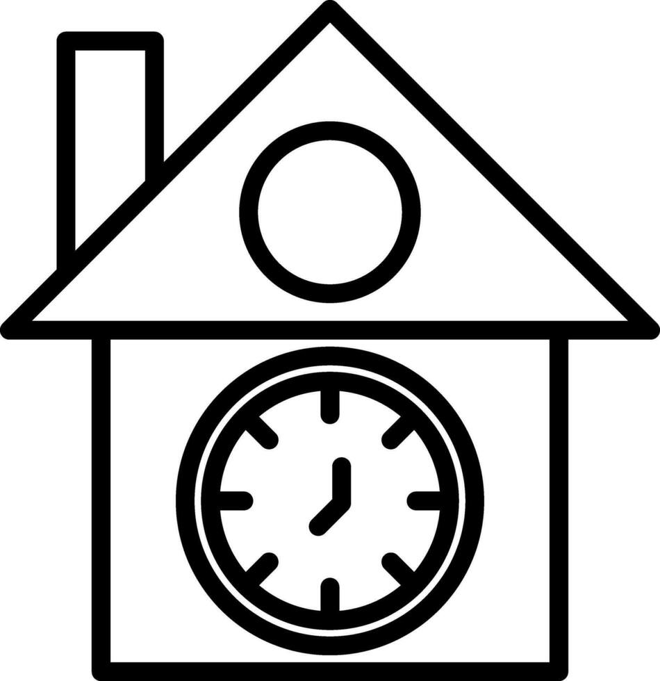 diseño de icono de vector de reloj de cuco