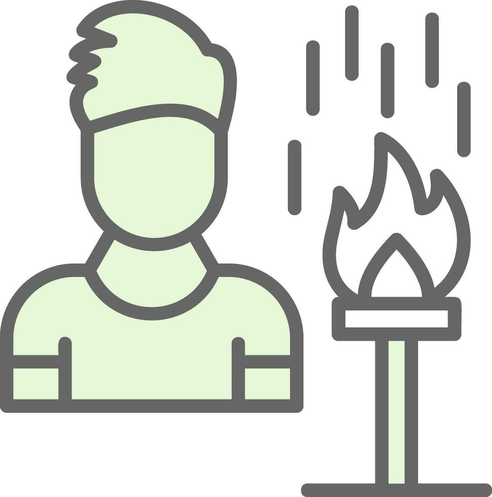 Fire eater man Vector Icon Design