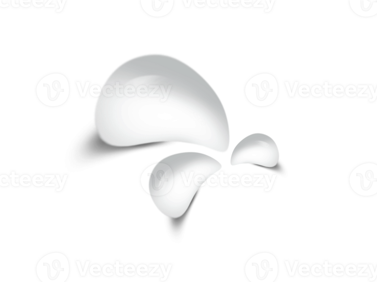 impostato di acqua far cadere forma su trasparenza sfondo png