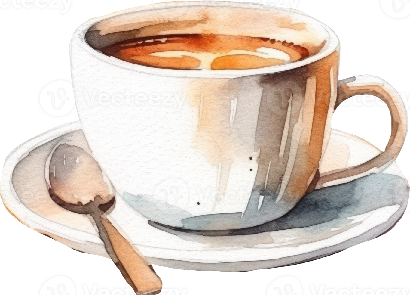 tazza di caffè acquerello illustrazione. ai generato png