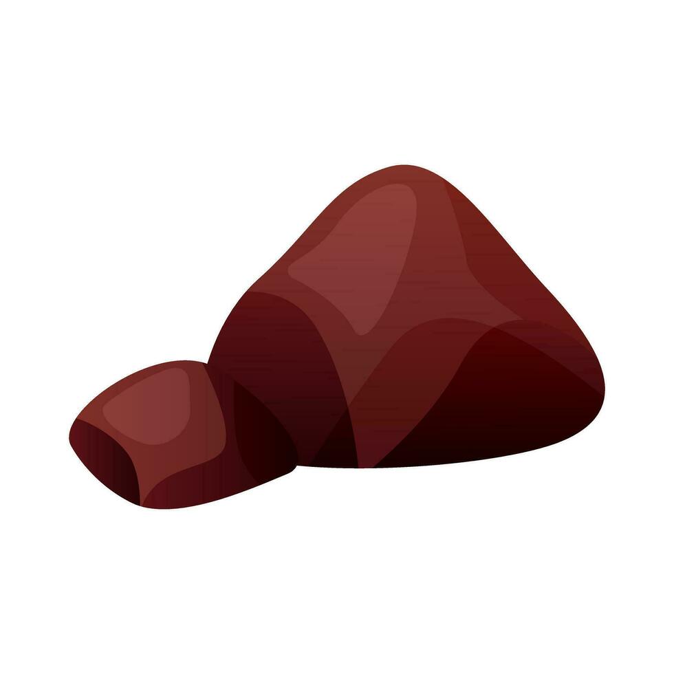 Dark, brown pile of chocolate powder. Yummy milk cacao bean, sugar scoop chocolate powder. Cocoa snack, choco candy. Milk sweet dessert, cooking ingredient for confectionery shop. vector