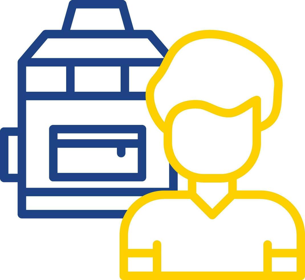 Backpacker Vector Icon Design