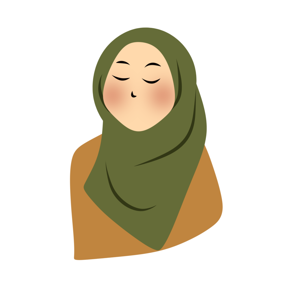 Muslim woman facial expression png