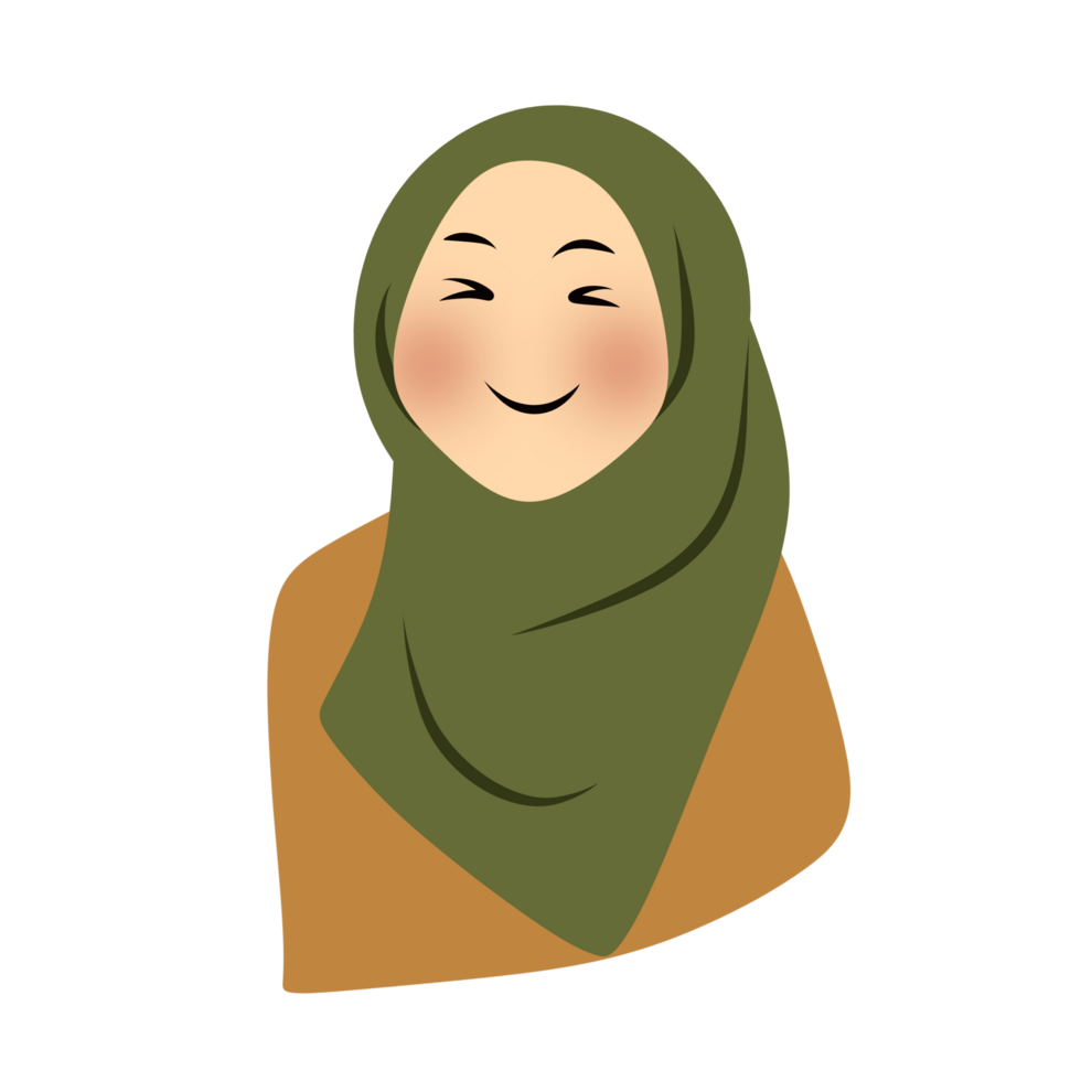 Muslim woman facial expression png