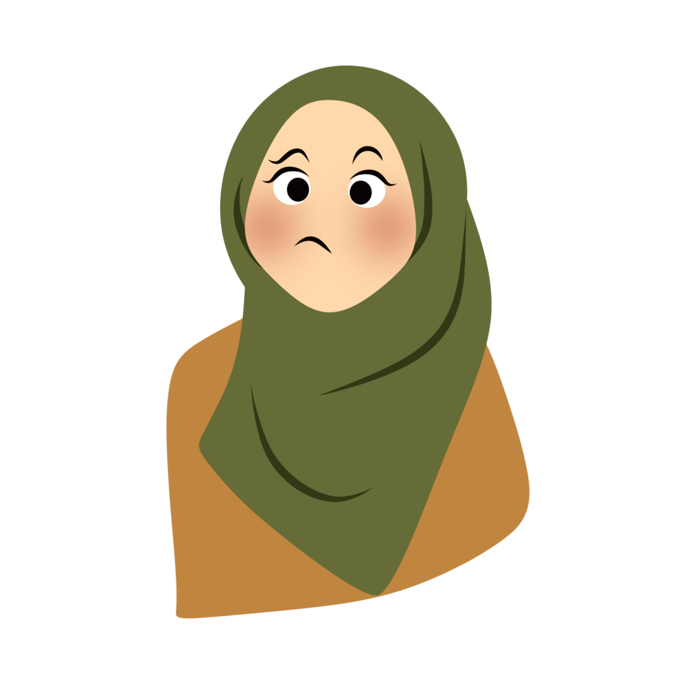 Muslim woman facial expression png