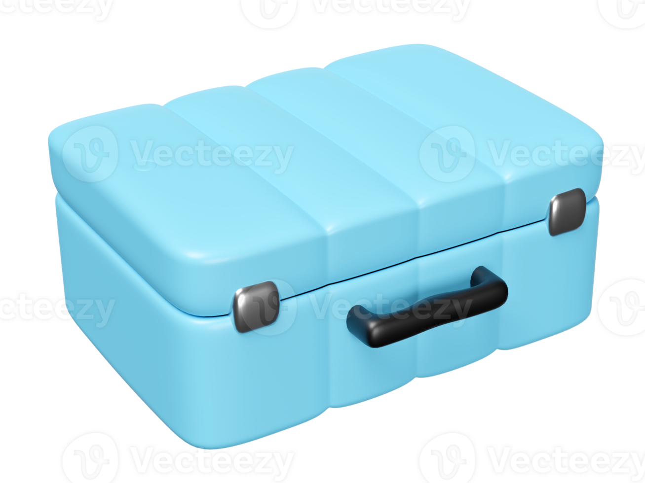 3d close suitcase empty isolated. png