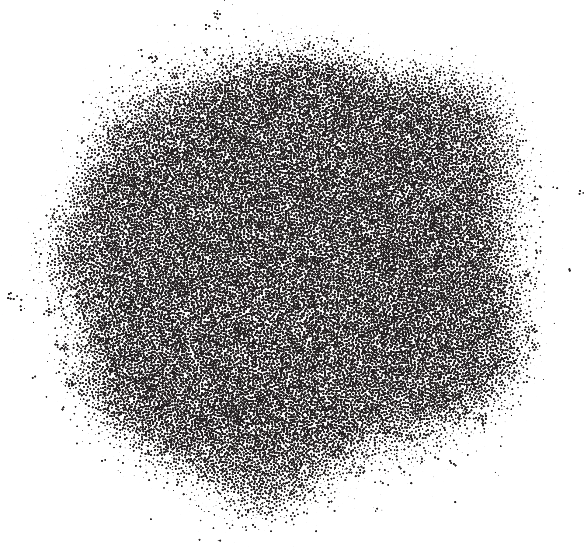 Spray paint circle stain with noise texture effect. Grainy dotted black