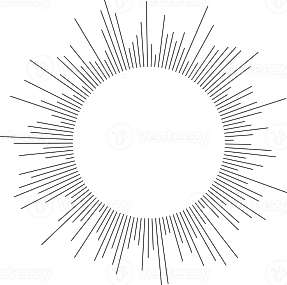 Circle sound wave. Circular music audio round. Radial graphic of voice. Abstract equalizer. Symbol of waveform burst rays. png