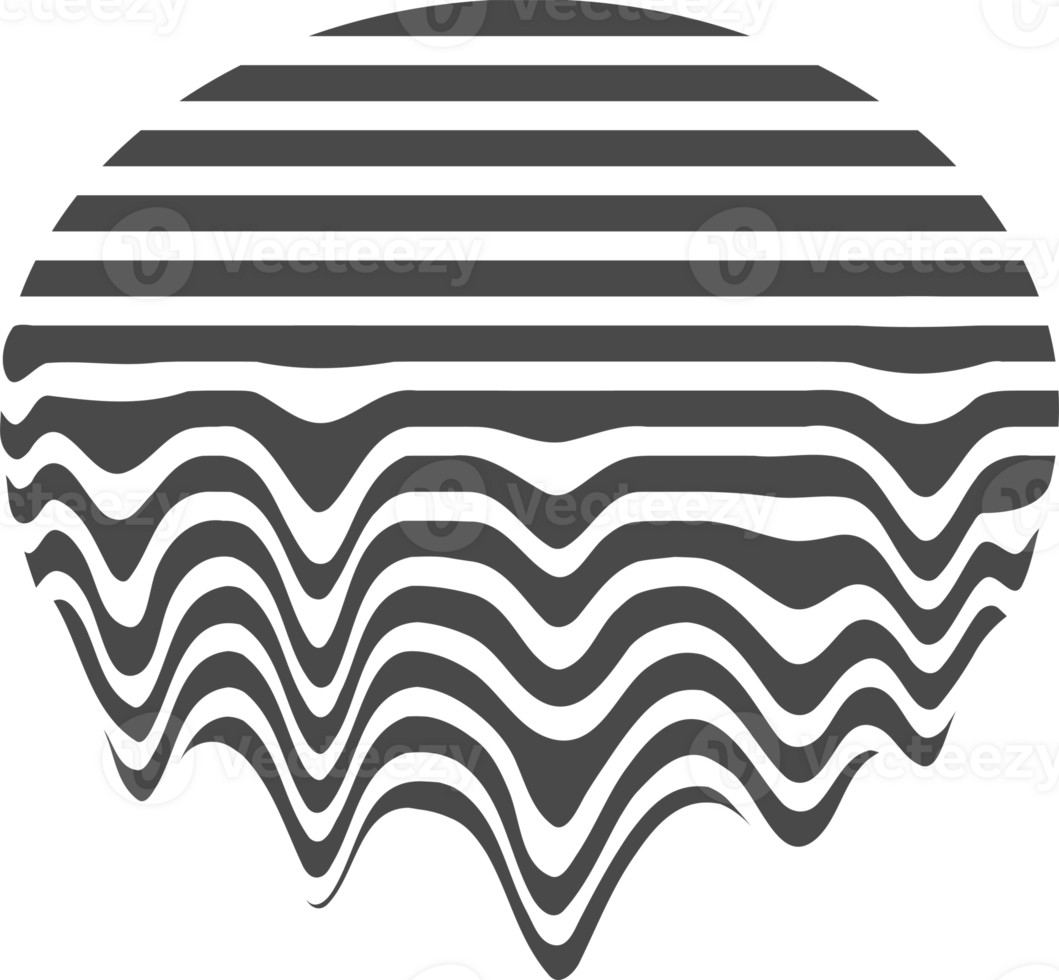 Glitch cyberpunk geometric shape. Abstract graphic design element. Futuristic melted drips. Liquid circle png