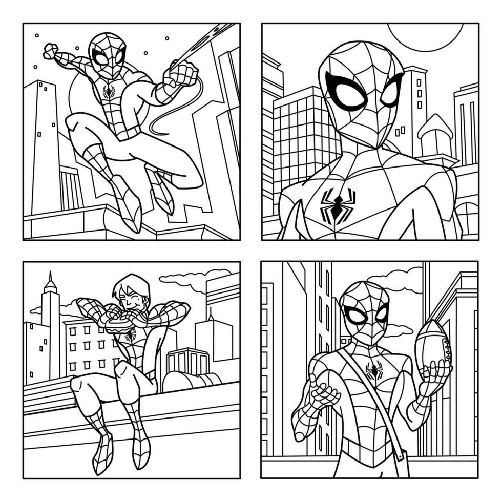 Amazing Spider Man Coloring Book vector