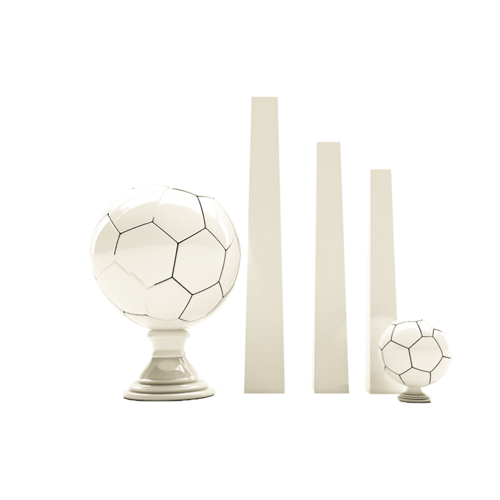 Soccer trophy side view Generative Ai png