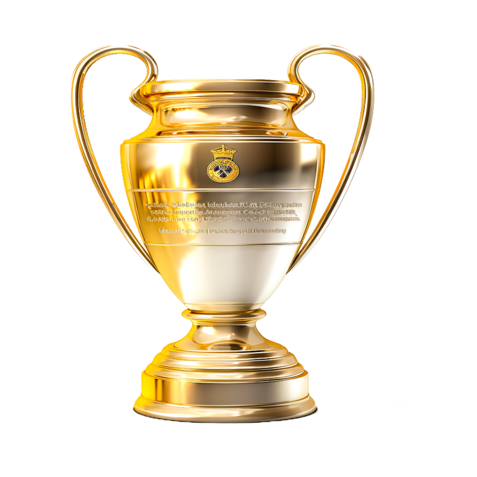 trofeo taza premio deporte logo, trofeo transparente generativo ai png