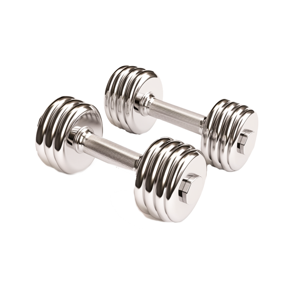 Two gray dumbbells, Dumbbell Physical exercise, Dumbbells png