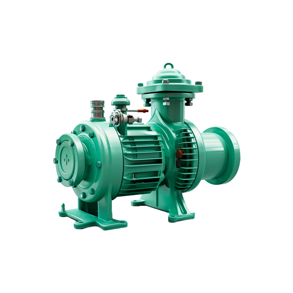 Centrifugal pump Impeller Water supply Electric motor Generative Ai png