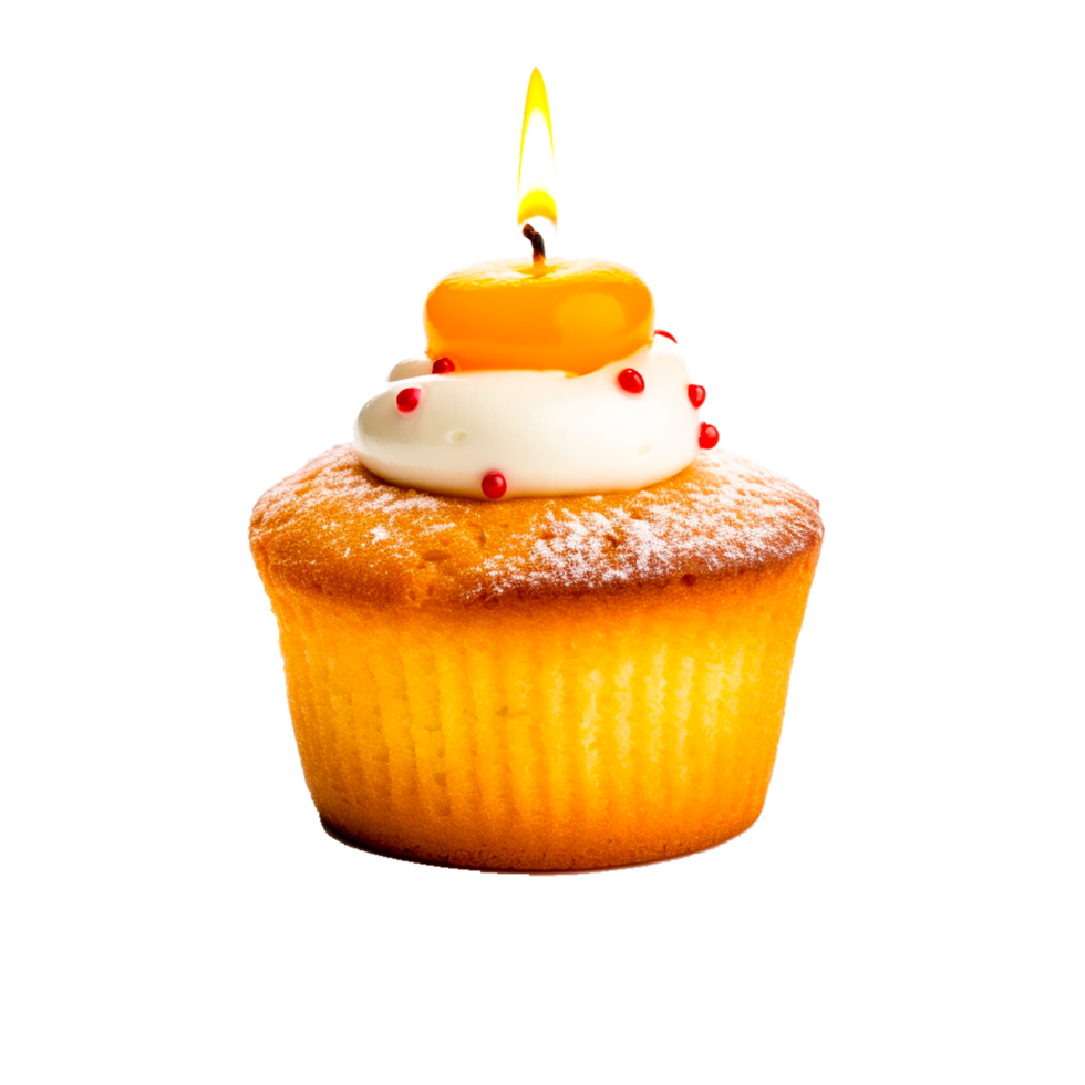 Cupcake Muffin Buttercream, Cakes and candles png