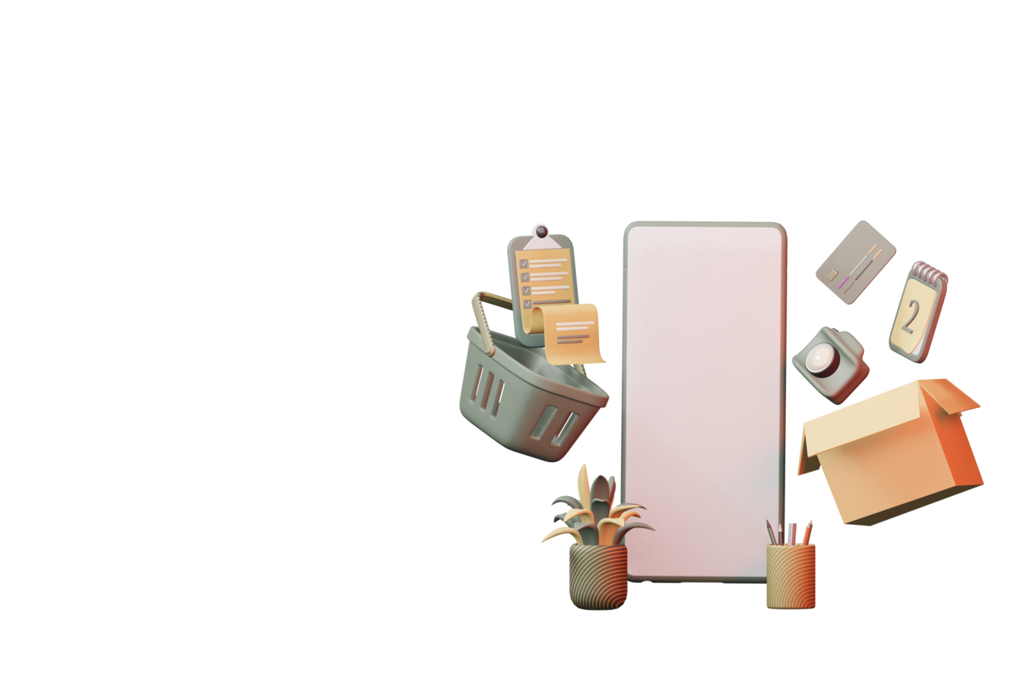 online shopping business mockup illustration 3d rendering 25028184 PNG