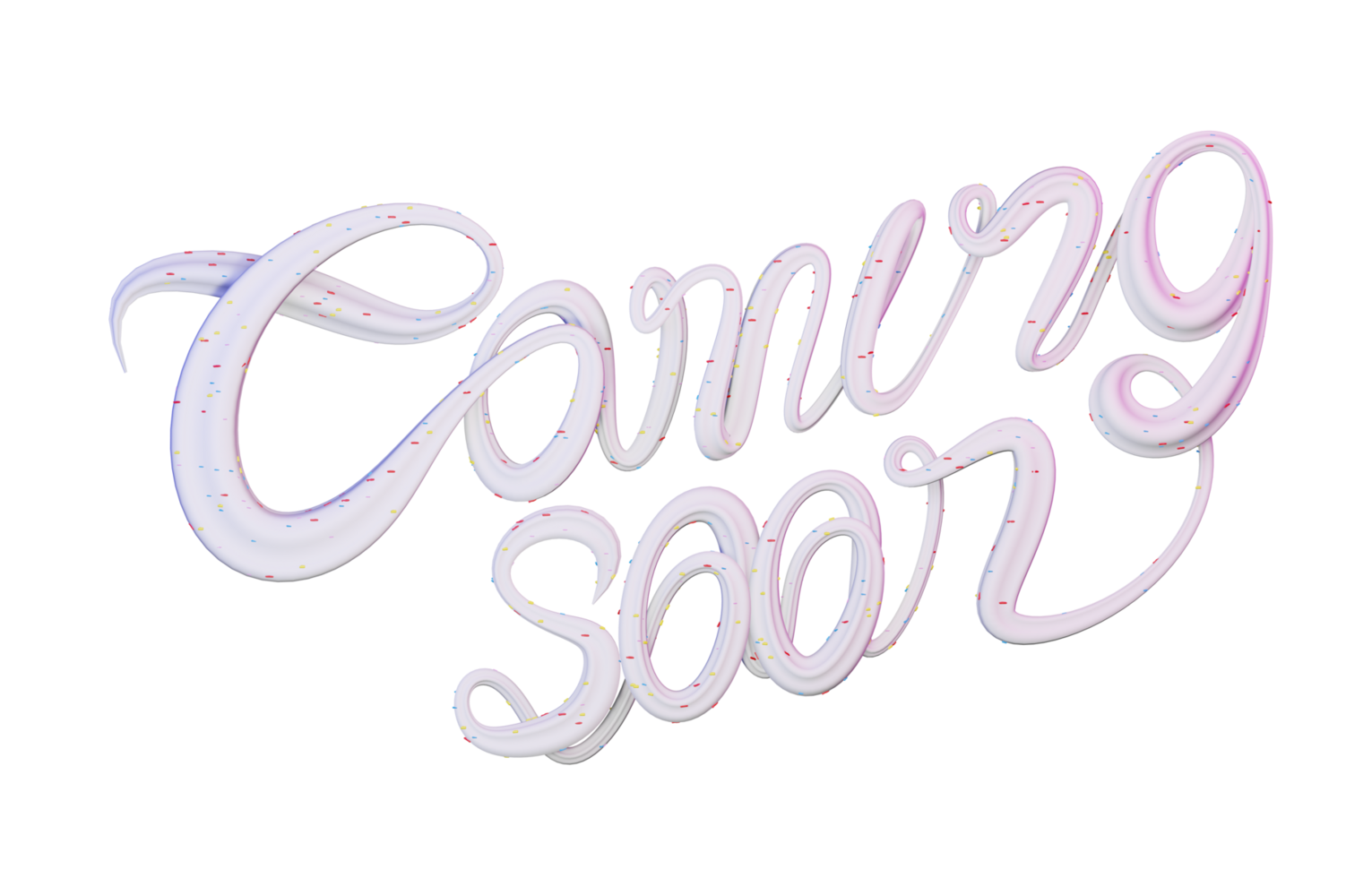 3d coming soon text effect png