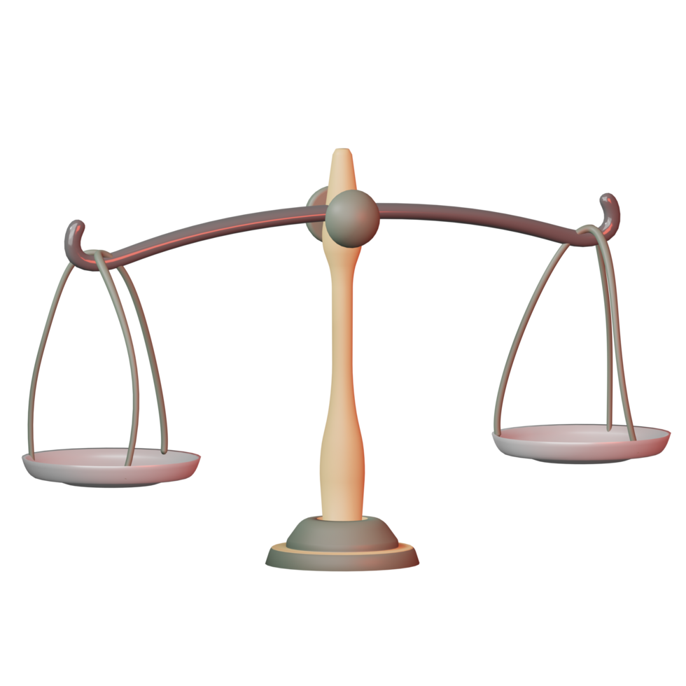 3d ilustración de ley y justicia icono png