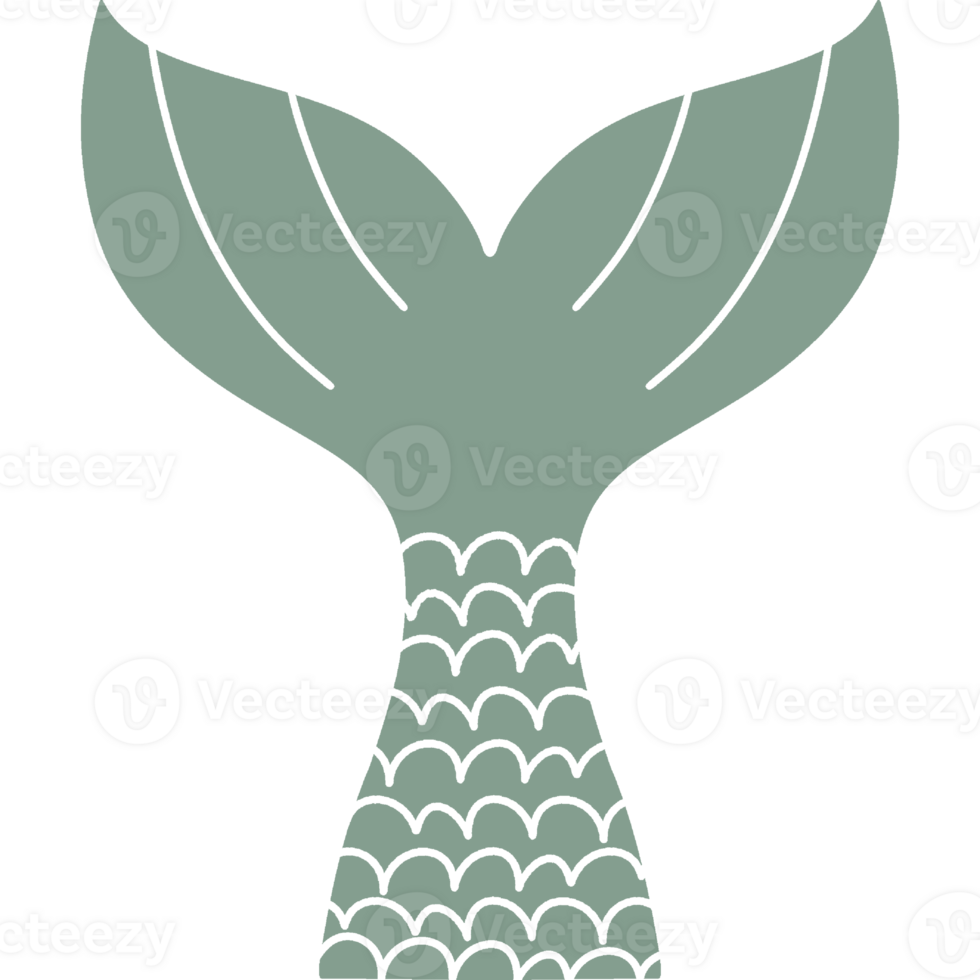 Mermaid tail with green color png