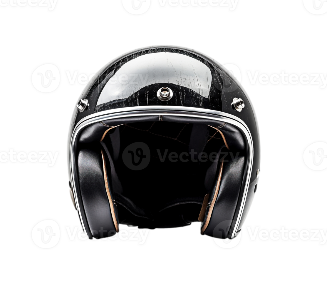 Vintage bike helmet isolated on transparent background, created with png