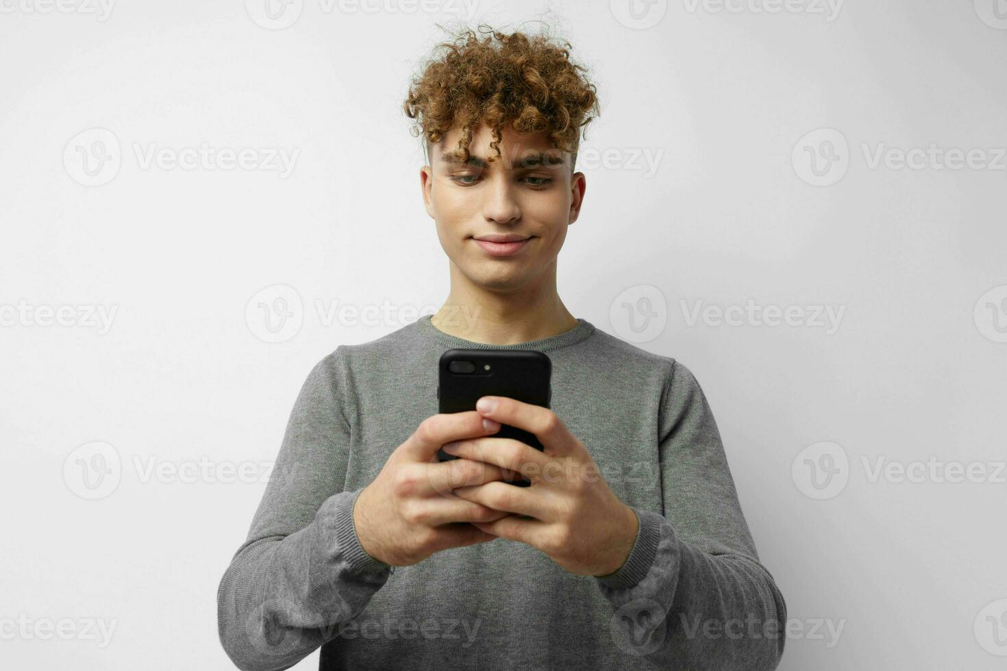 kinky guy talking on the phone posing emotions Lifestyle unaltered photo