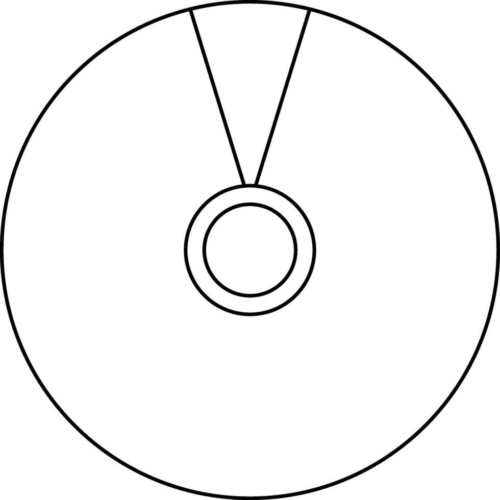 CD icon in stroke for multimedia concept. vector