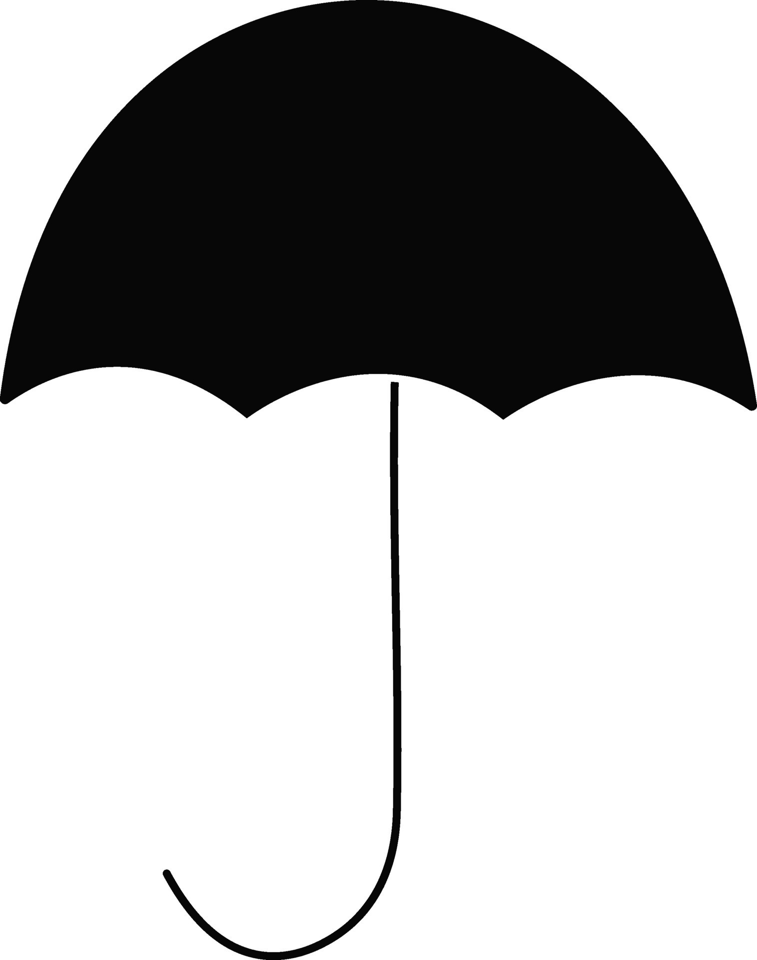 Isolated umbrella in black color. 25028653 Vector Art at Vecteezy