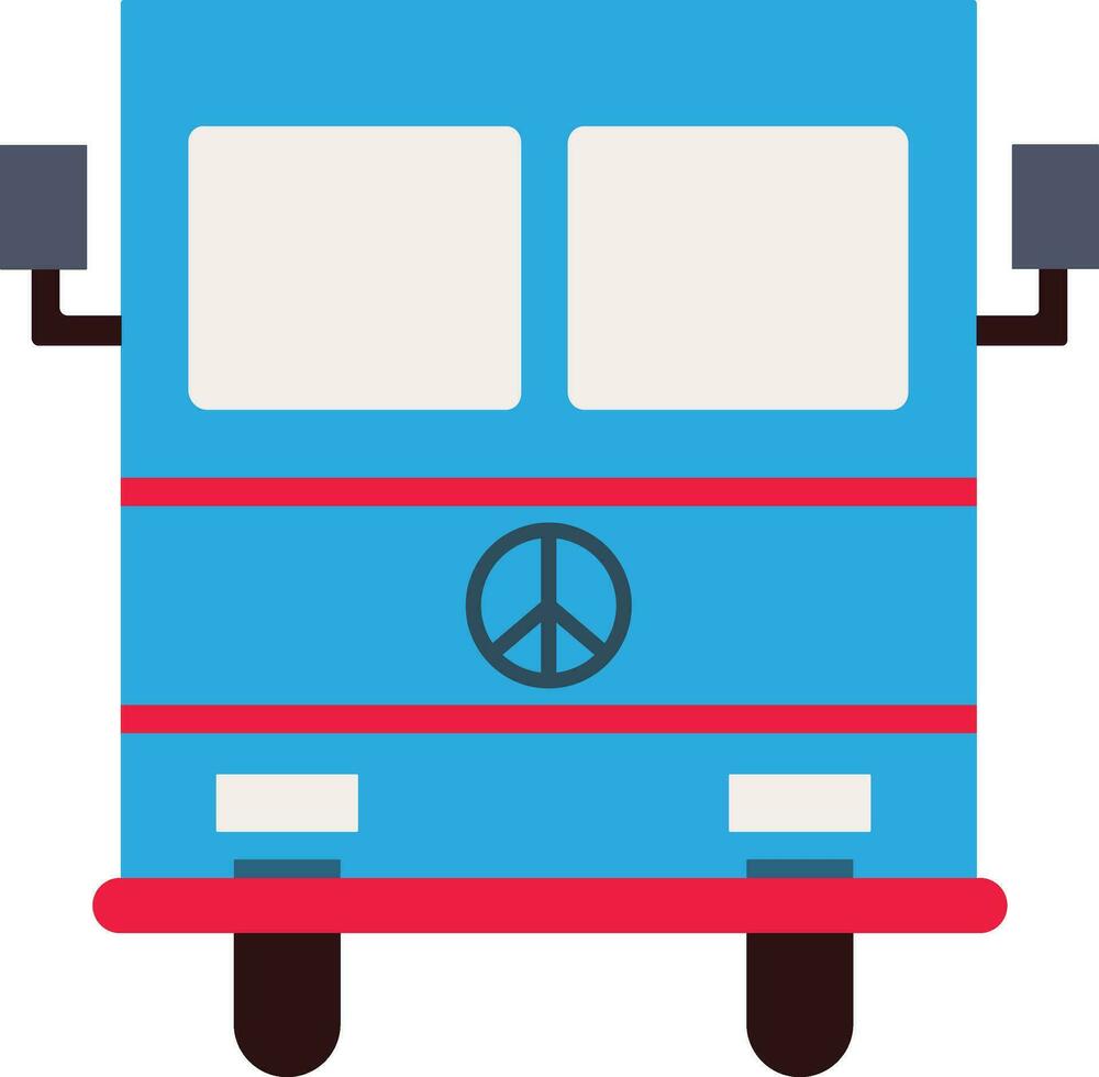 icono de autobús con paz signo. vector