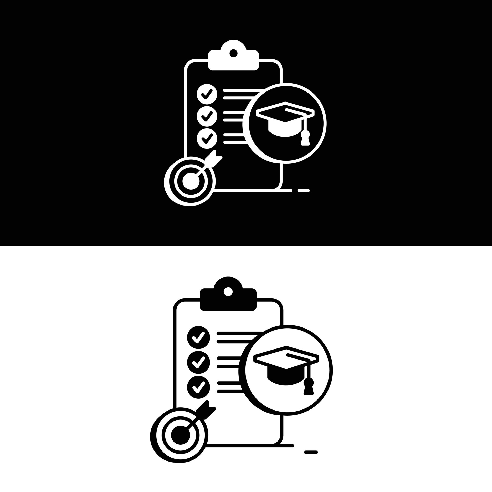 Education Goals Icon Achieving Your Academic Goals. Editable Stroke