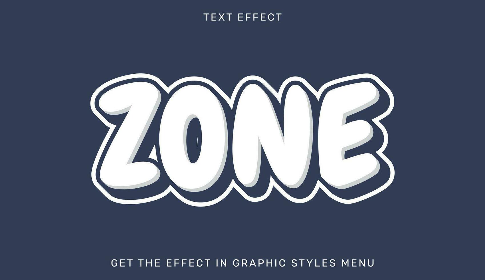 zona editable texto efecto en 3d estilo. texto emblema para publicidad, marca, negocio logo vector