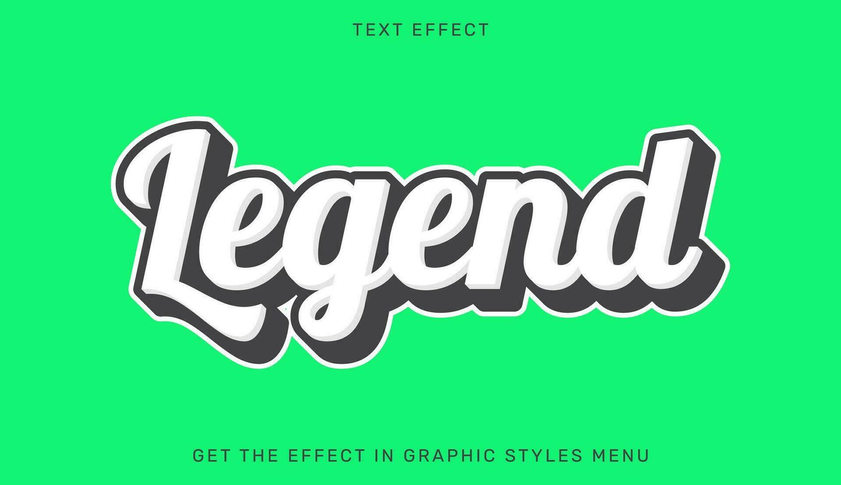 Legend editable text effect in 3d style. Text emblem for advertising, branding, business logo vector