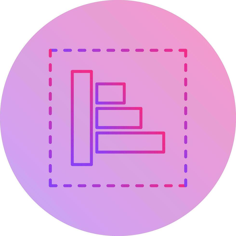 icono de vector de alineación de objetos