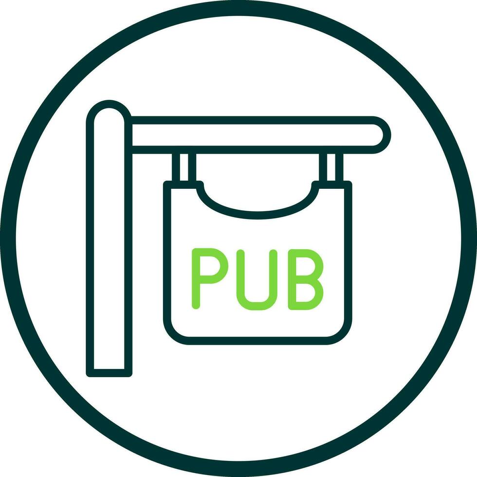 pub firmar vector icono diseño