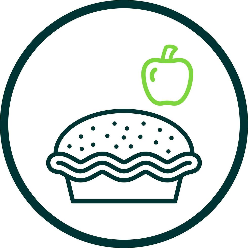 manzana tarta vector icono diseño