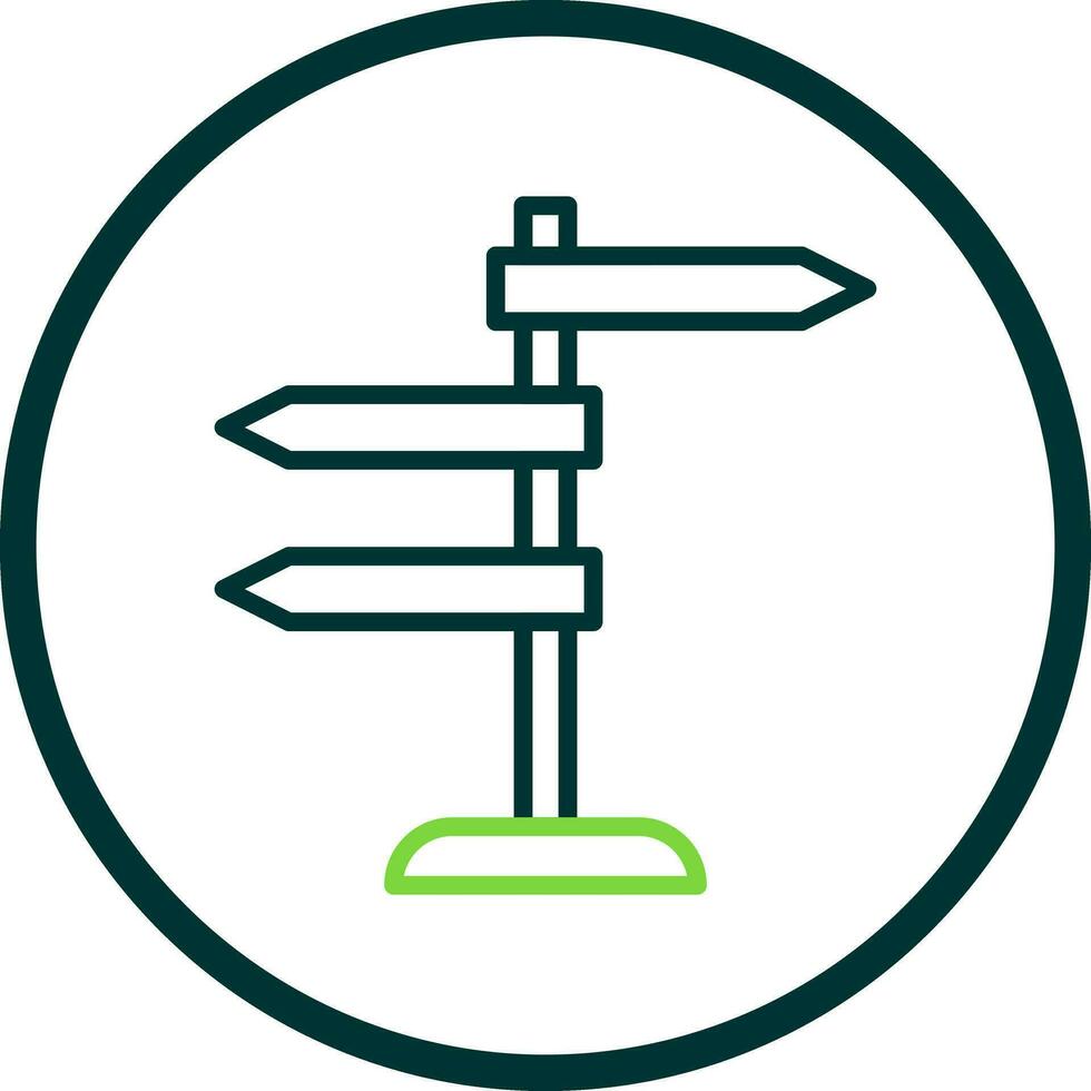 Signpost Vector Icon Design