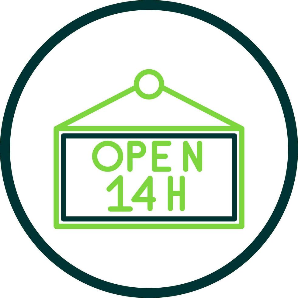 Opening hours Vector Icon Design