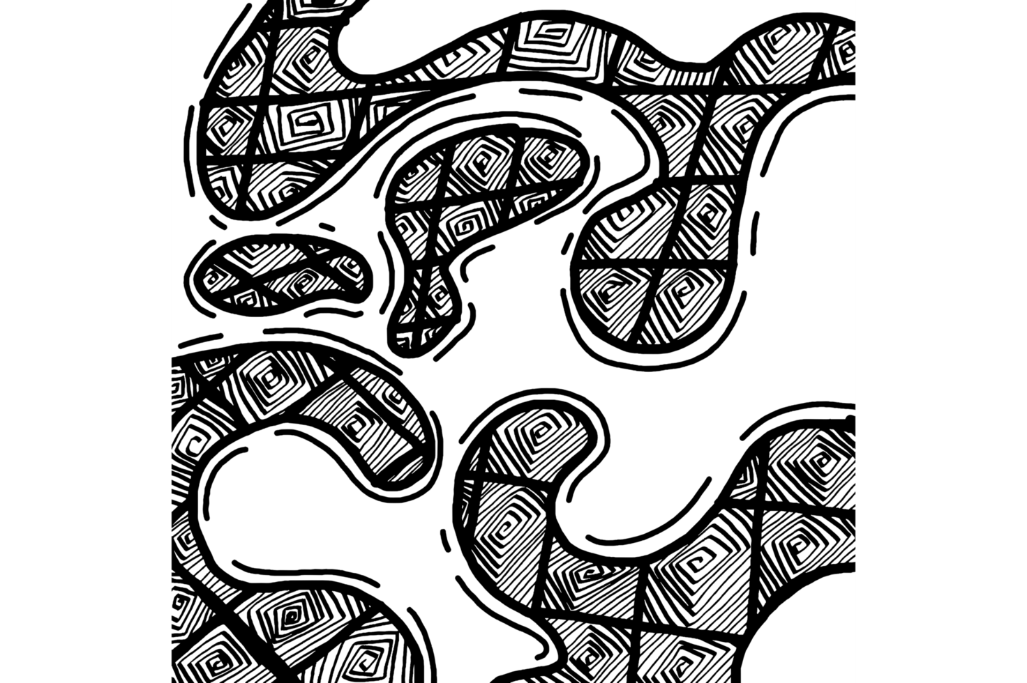 Abstract Liquid Spiral Pattern Design png