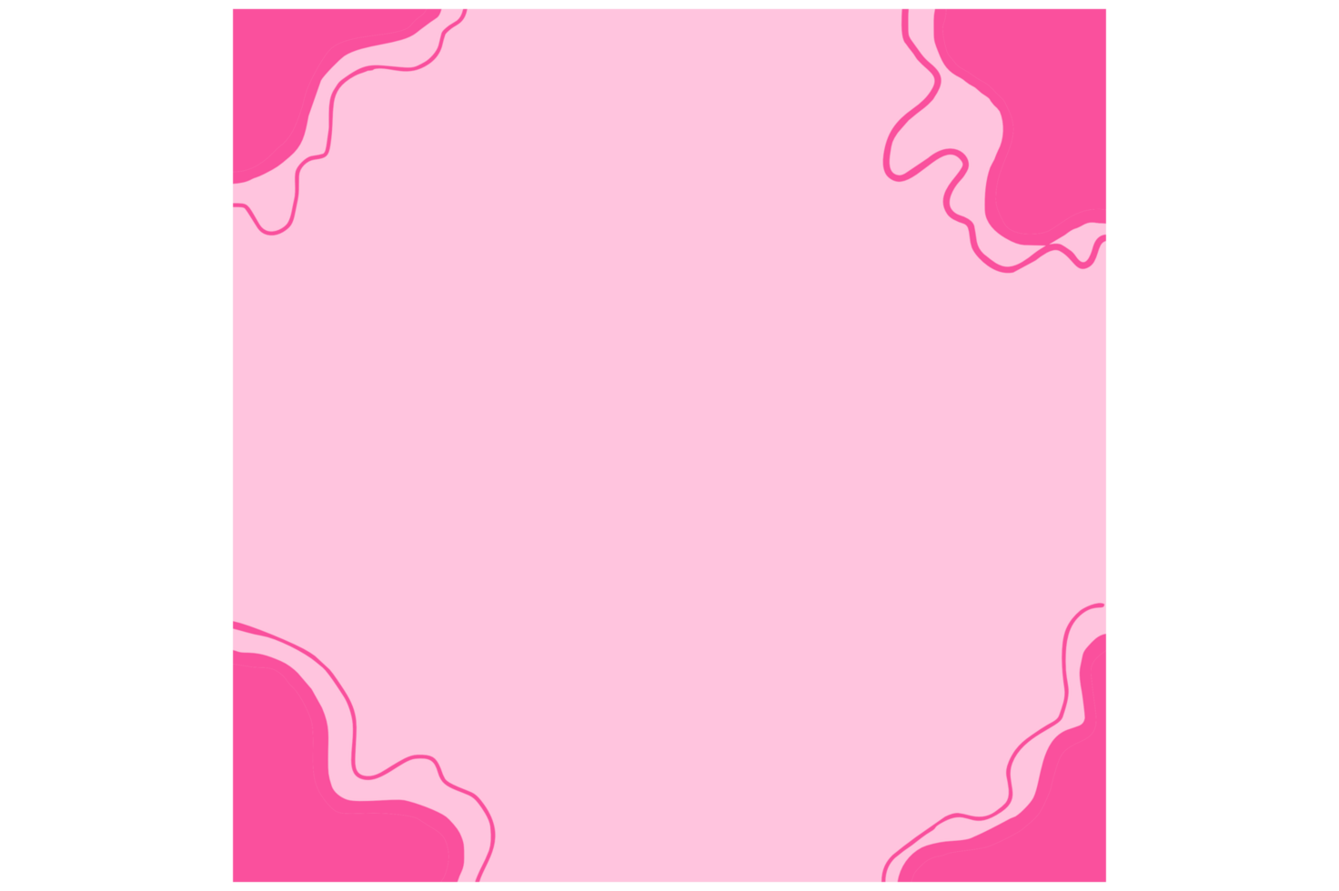 Simple Square Background With With Liquid Decoration On Every Corner png