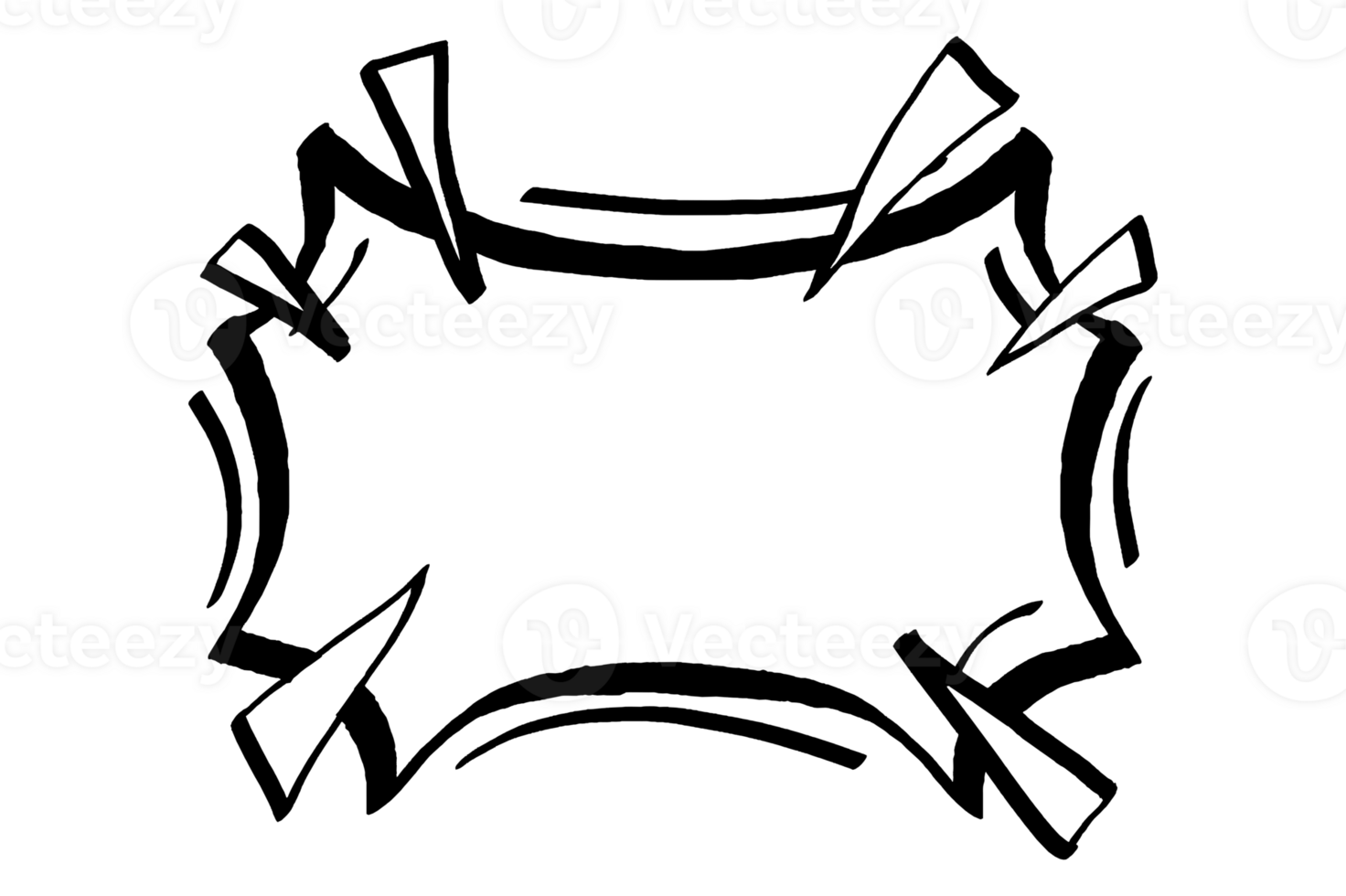 Exploding Chat Balloon in comic style png