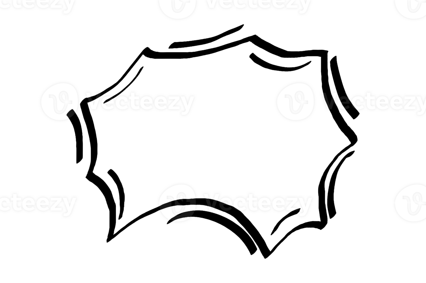 Exploding Chat Balloon in comic style png