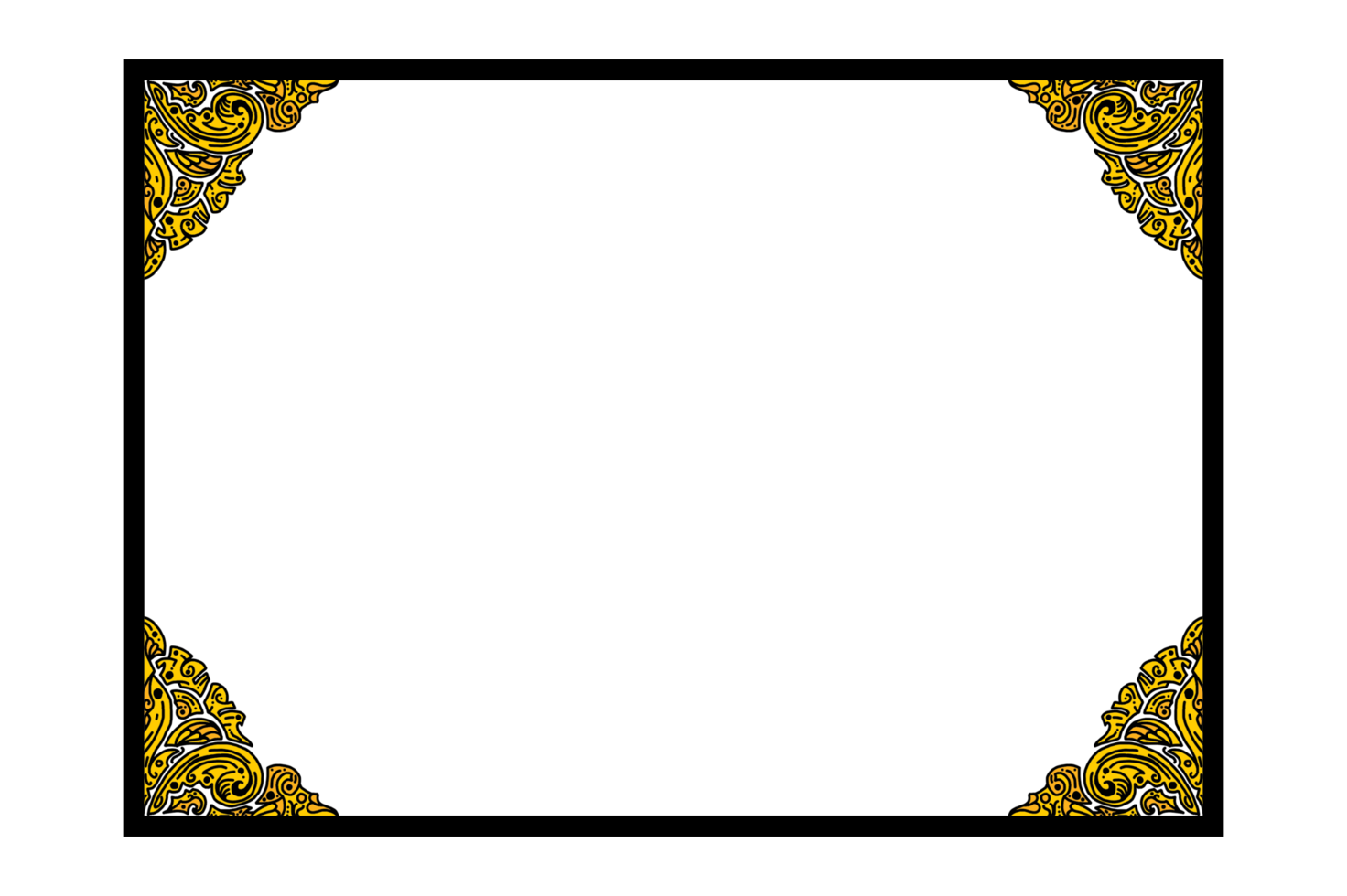 Ornament Border Design for Decoration Design png