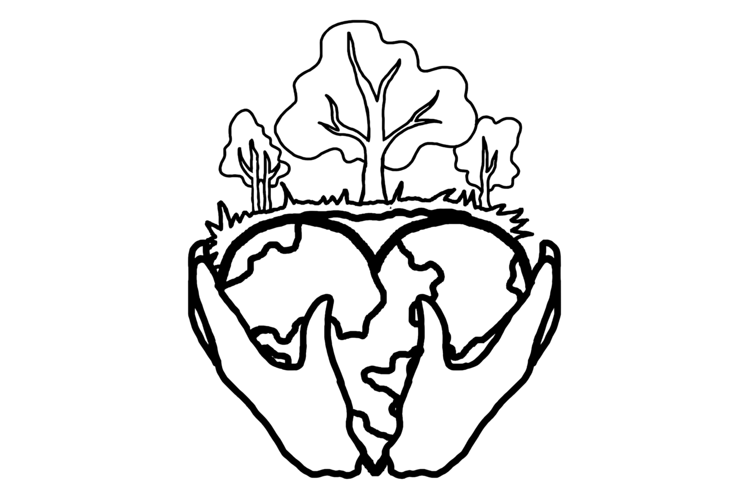 Coloring Love Earth Day Illustration png