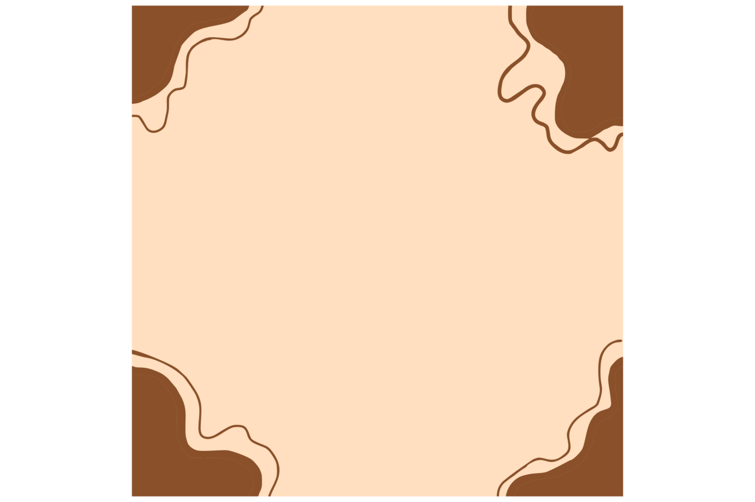 Simple Square Background With With Liquid Decoration On Every Corner png