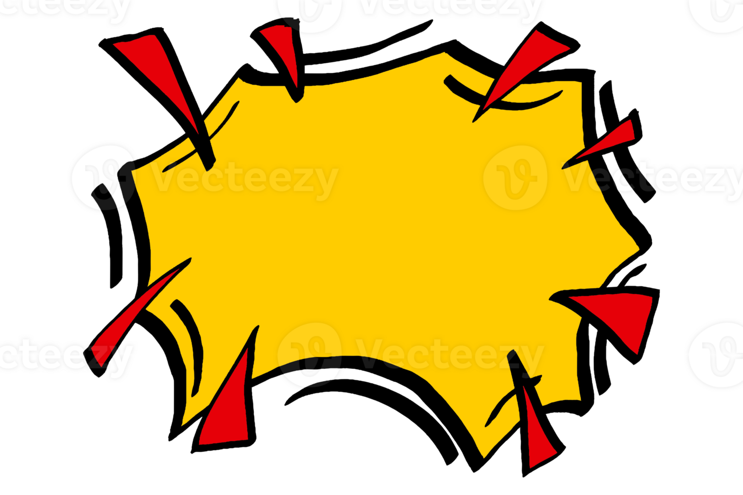 Exploding Chat Balloon in comic style png