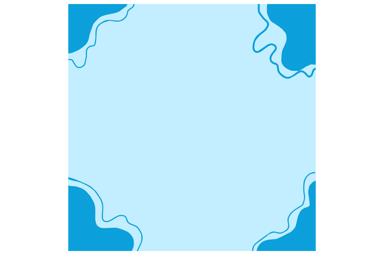 Simple Square Background With With Liquid Decoration On Every Corner png
