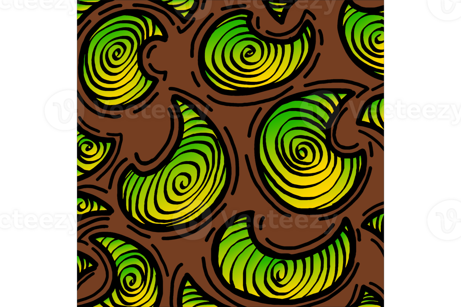 Square Background With Spiral Eyes Pattern png
