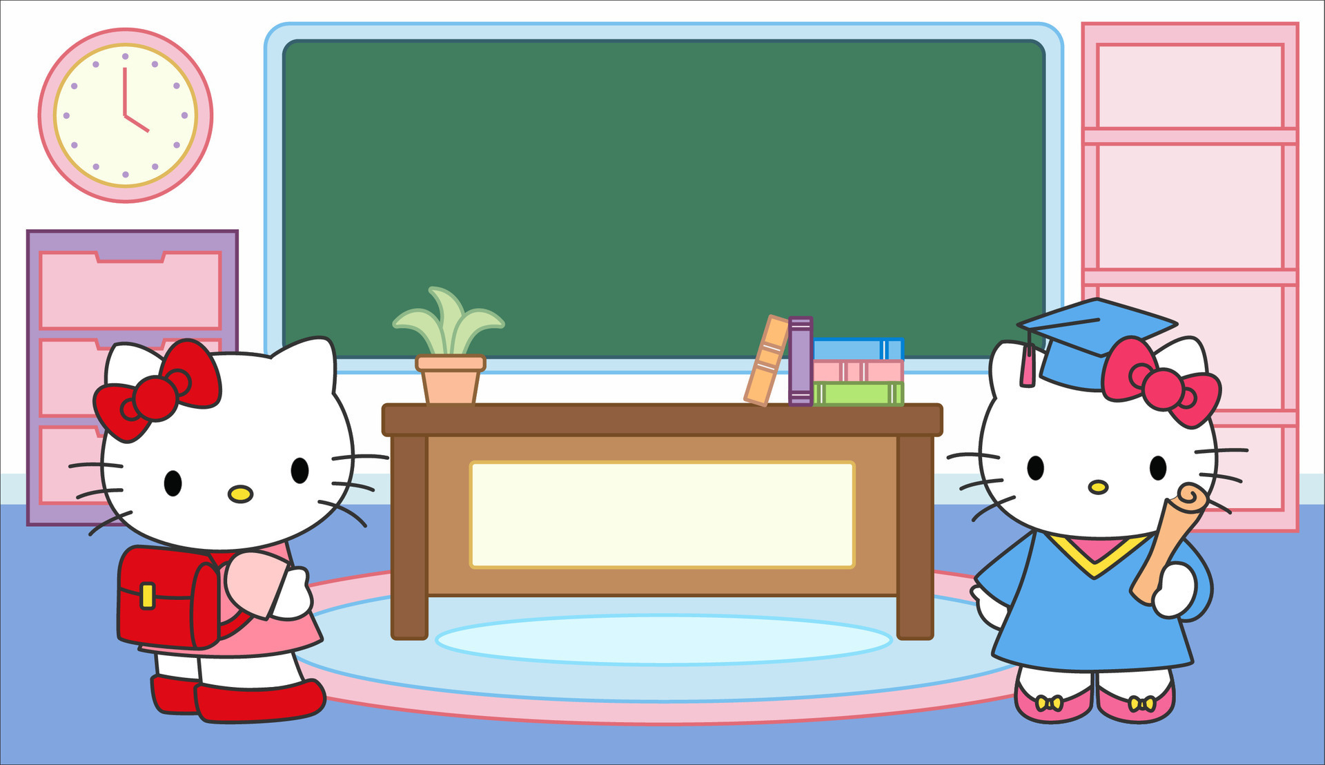 Cute Cartoon Cat Studying in Classroom Illustration 25032980 Vector Art