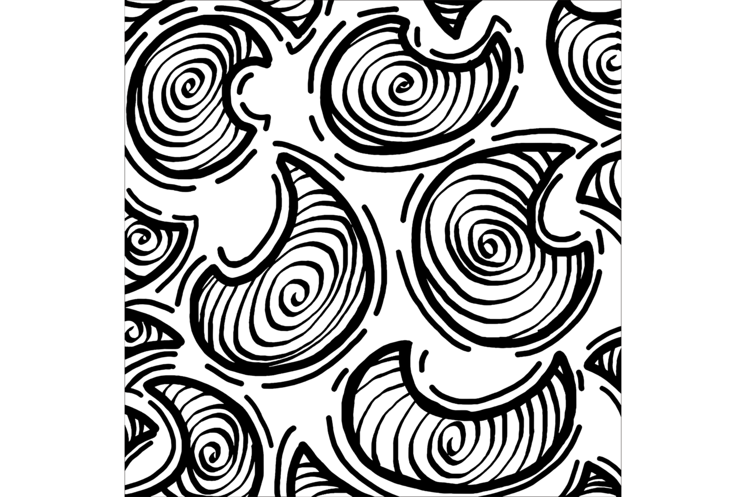 Square Background With Spiral Eyes Pattern png